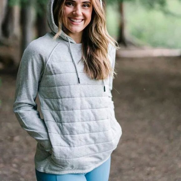 ZYIA active combo quilted hoodie sweatshirt size XS - Picture 1 of 11